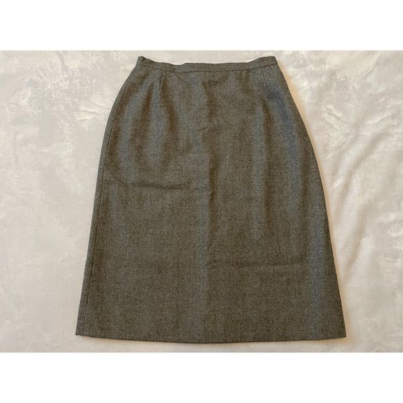 Dalton Pencil Skirt 100% Wool Shell Gray Size 12 Flawed - Picture 9 of 12